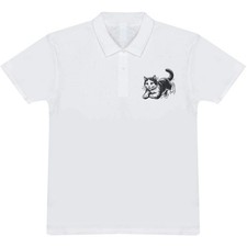 'Playful Cat' Adult Polo Shirt / T-Shirt PL047039 