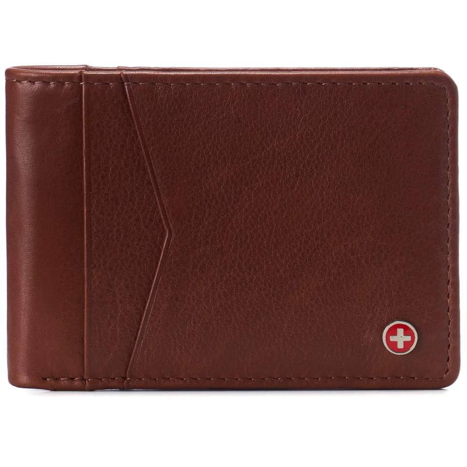 Alpine Swiss Delaney Slim Bifold Wallet | Front Pocket Wallet | 8 Card Slots ID - Image 2 of 4