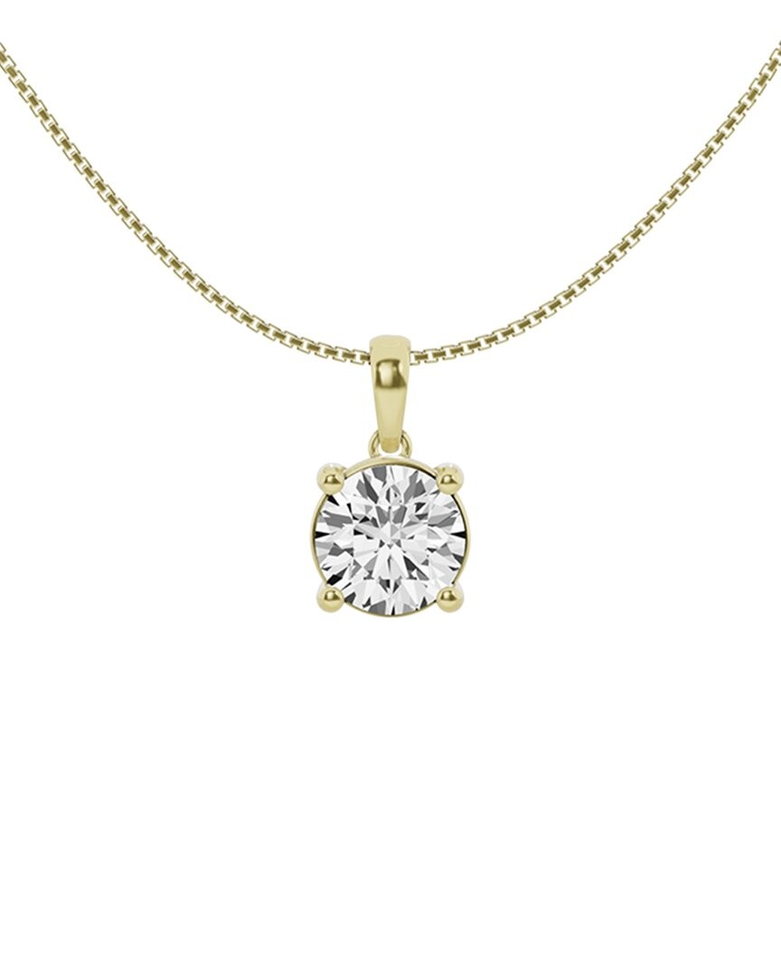 14K 2.00 Ct. Tw. Выращенный в лаборатории бриллиант Пасьянс Кулон Ожерелье Женское