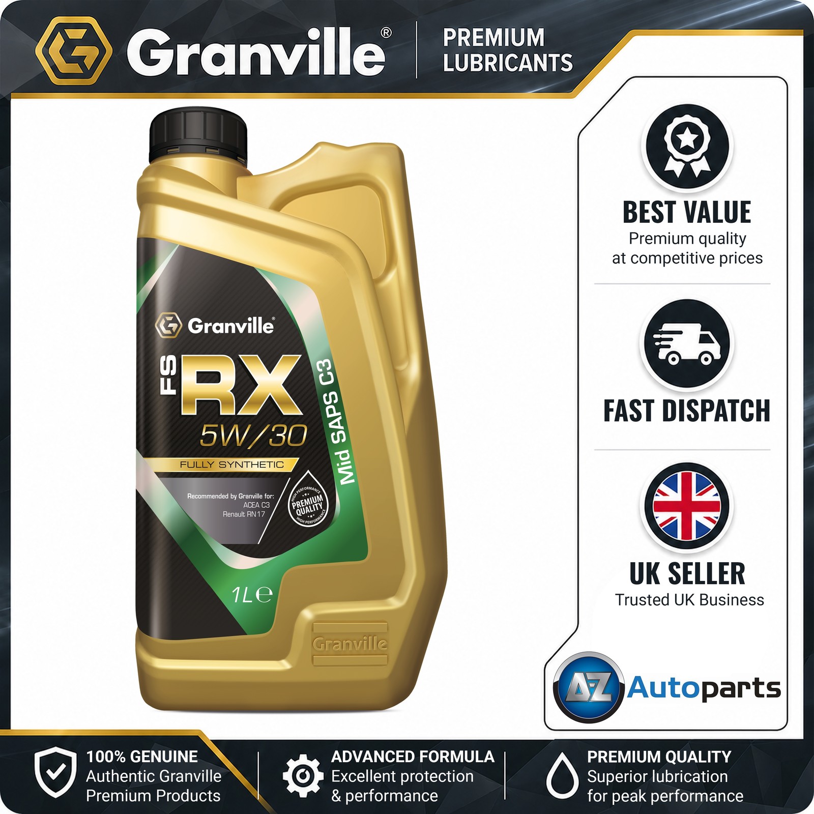 Granville - FS-RX 5W-30 Fully Synthetic Engine Oil 1L