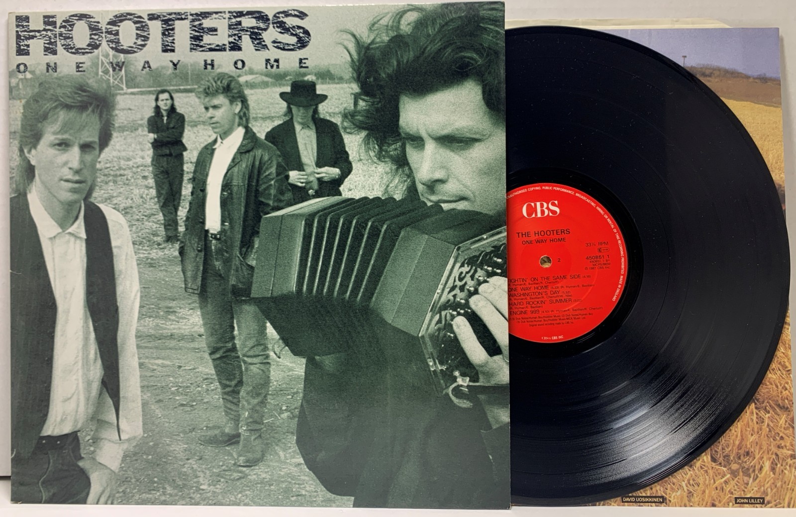 LP Hooters One Way Home CBS 450851 1 UK 1987 pressing Vinyl EXCELLENT A3/B1