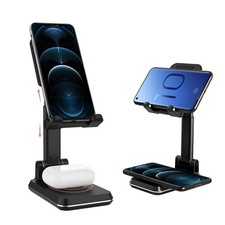 2-in-1 Charger Stand,Dual 15W Height Adjustable Wireless Charger Desk Stand,W...