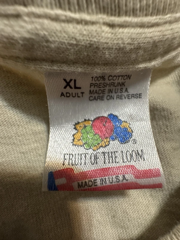 Vintage Lion Nature T Shirt Single Stitch Fruit Of The Loom Made In USA Size XL - Image 3 of 4