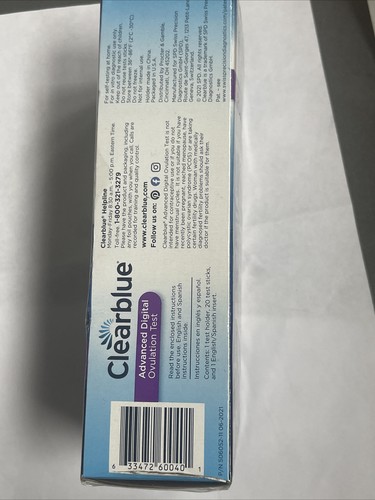 Clearblue Advanced Digital Ovulation 10 Ct Ovulationstests Neu 11/2024 Neu - Bild 4 von 6