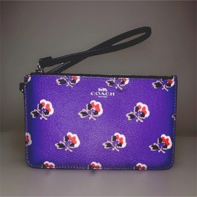 NEW Vintage Coach Floral Wristlet w/ Wrist Strap