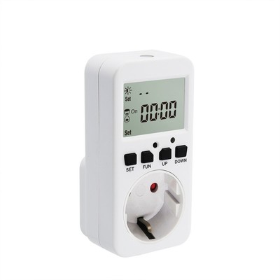 European Style Countdown Timer Socket with Photosensor Kitchen Electronic Timer