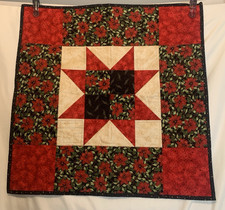 Decorative CHRISTMAS THEME Quilted Double Sided Wall Hanging 22x22 - EUC