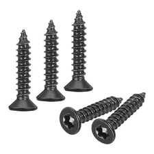 100Pcs M3 x 16mm 304 Stainless Steel Flat Head Torx Screws Fit T10 Bit Black