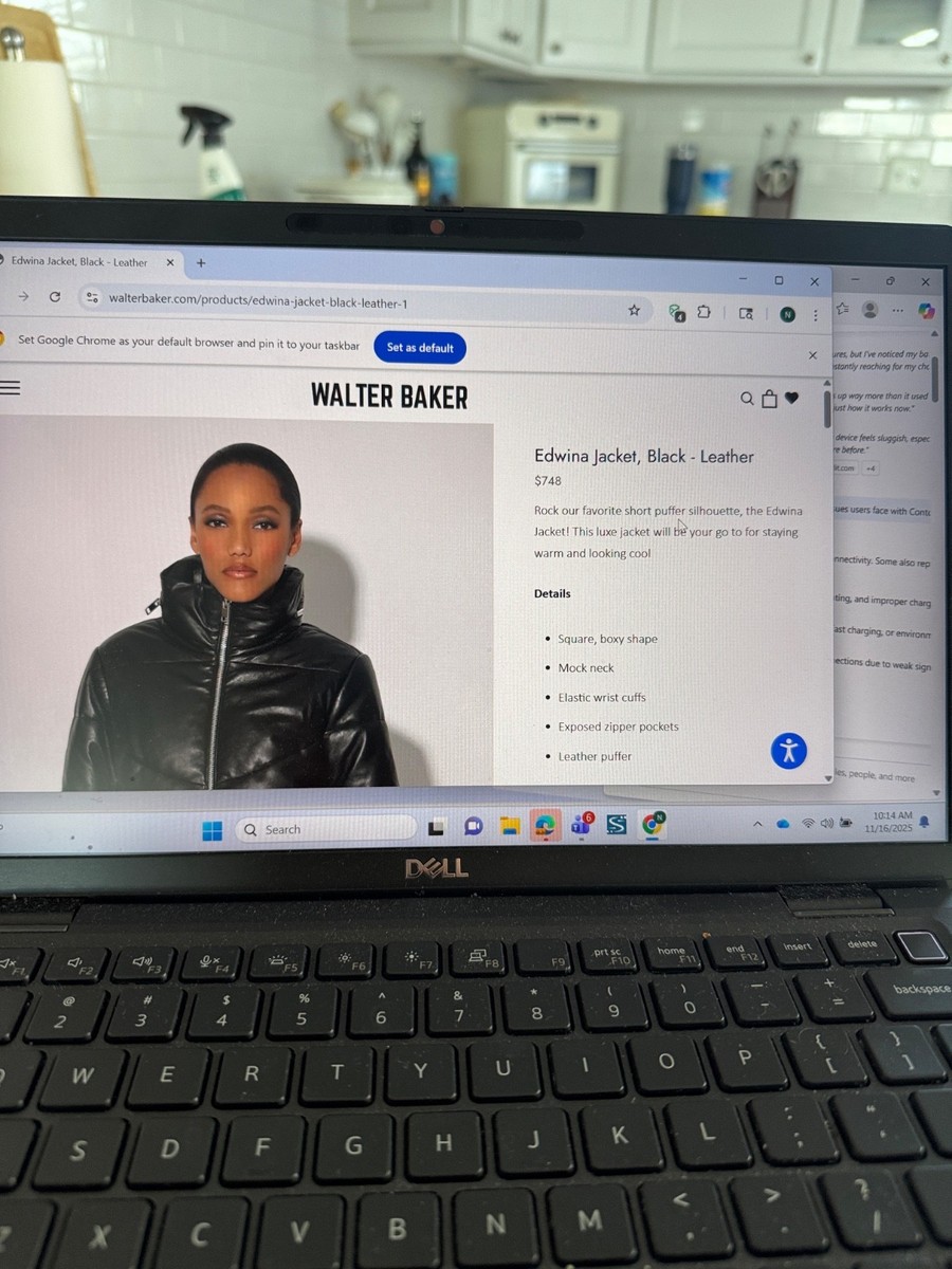 Walter Baker  black puffer jacket, Edwina View 4