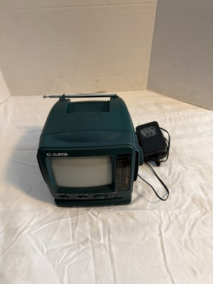 #ad Curtis RT068K 5” Portable Bamp;W TV AM FM Radio Retro Compact Travel Television $34.95