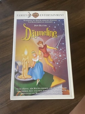 Däumeline VHS Video Kassette Warner Bros Don Bluth Hans Christian Andersen Film