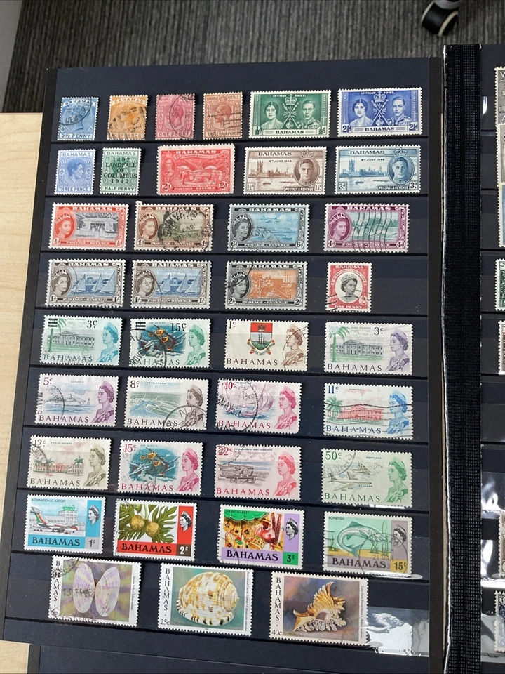 Estampillas usadas y como nuevas de la Commonwealth QV en adelante, en 24 caras de 12 páginas de stock *379 Foto 2 de 4