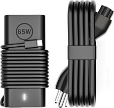 USB C Laptop Charger 65W 60W 5V-3A 9V-3A 15V-3A  Compatible with Dell XPS