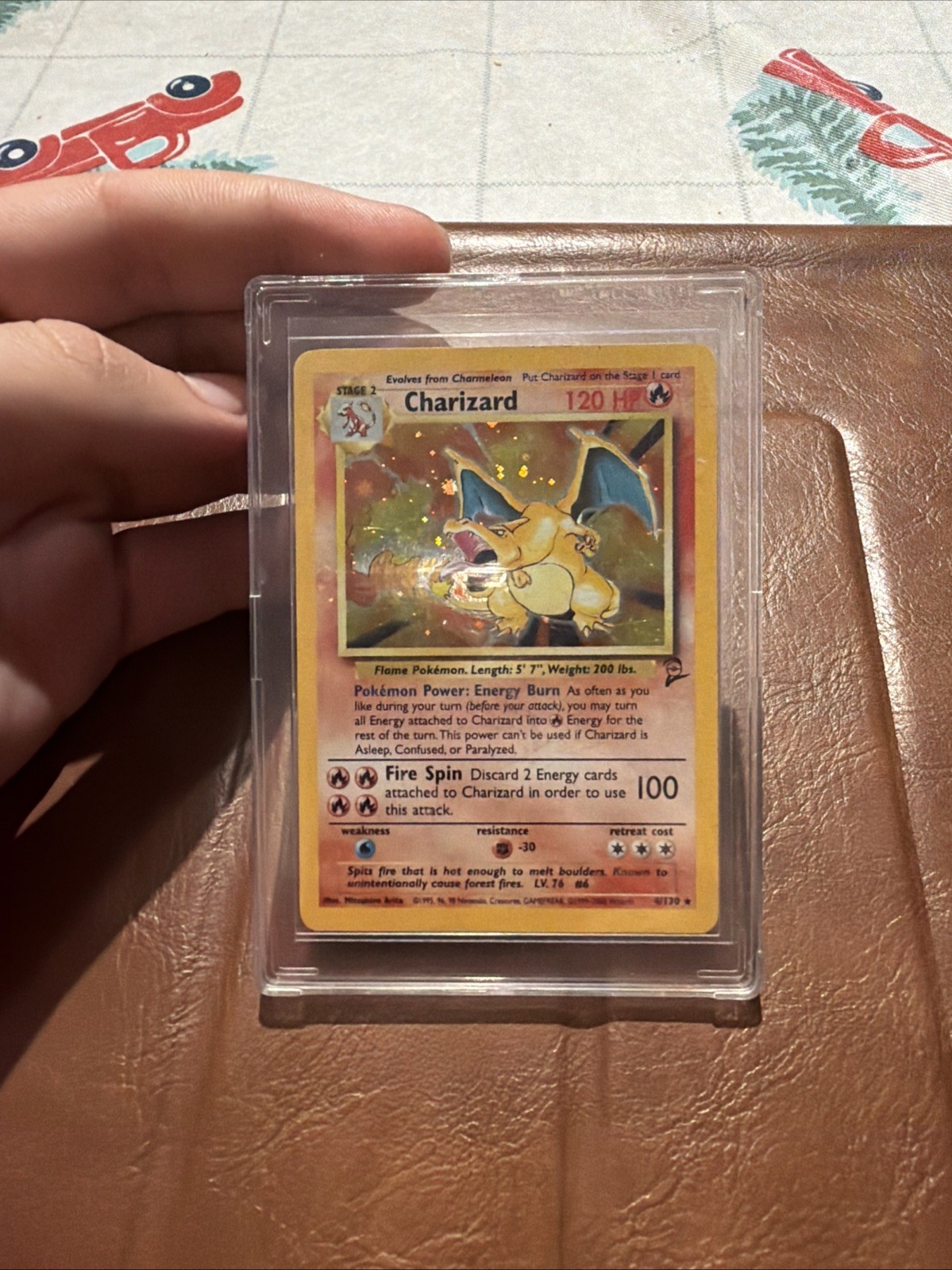 Pokémon TCG Charizard Holo 2nd Edition Base Set 4/130 Unlimited LP 1999