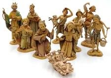 VTG Lot of 10 Fontanini 4" Nativity Figurines Mary Joseph Three Kings Italy '80s