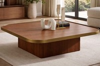 Brauner Wohnzimmer Couchtisch Designer Holztisch Exklusive MöBel