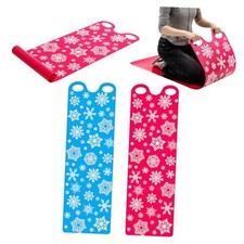 54" Large Snow Sled for Adults Flexible Flying Carpet 2 Light Blue, Pink