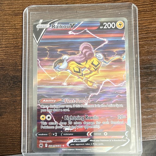 The Pokémon Company Raikou V GG41/GG70 Crown Zenith Ultra Rare Holo Eng 200HP