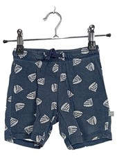 Pantaloncini LIEGELIND ragazzo taglia 92 blu fantasia barca a vela cotone