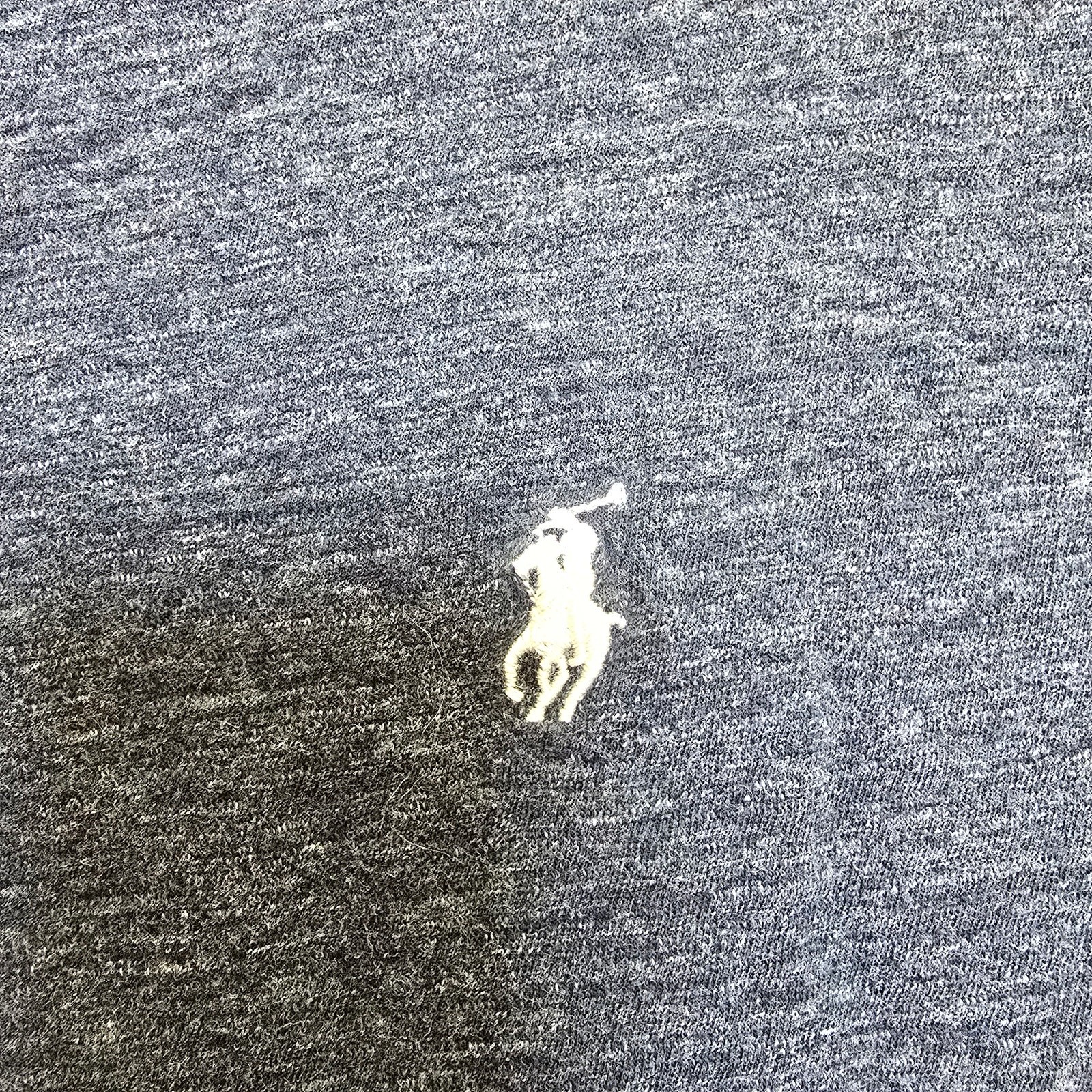 PONY Polo Ralph Lauren maglietta manica lunga blu navy con frangia bianca uomo media ottime condizioni