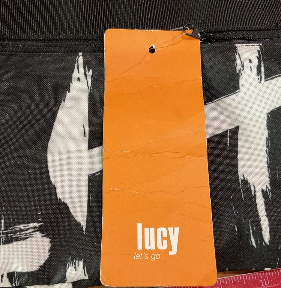 LUCY Yoga Flow Mat Bandolera Bolsa Portador Gimnasio Viaje Blanco y Negro Ajustable Nuevo Foto 4 de 4