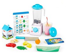 Melissa  Doug - Smoothie Maker Blender - 22 Piece Play Food Set - New