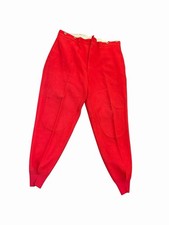 Vintage Woolrich Heavy Wool Hunting Pants Red 36  Waist 31  Inseam Banded Ankle