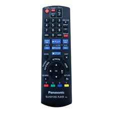 Genuine Panasonic N2QAYB000575 Blu Ray Disc Player Remote Control Black Tested