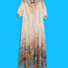 White floral maxi dress light