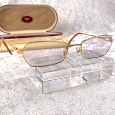 Vintage Cartier Eyeglasses C Decor Gold Frame 52-18-135 with Case