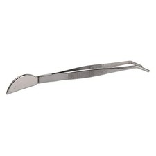 Bonsai Tweezers, Stainless Steel Long Plant Tweezers with Moon Spatula Head,