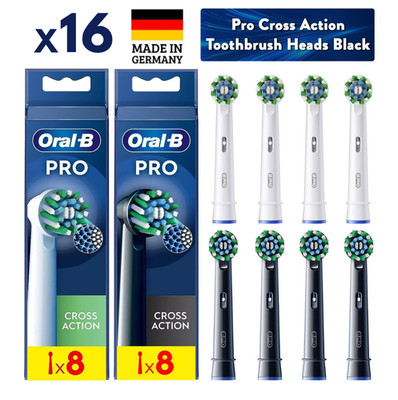 DE 8/16x Oral-B CrossAction Aufsteckbürsten CleanMaximiser Zahnbürstenaufsatz