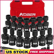 Durable 18 Piece Socket Set Chrome Vanadium Laser Marked Corrosion Resistant New