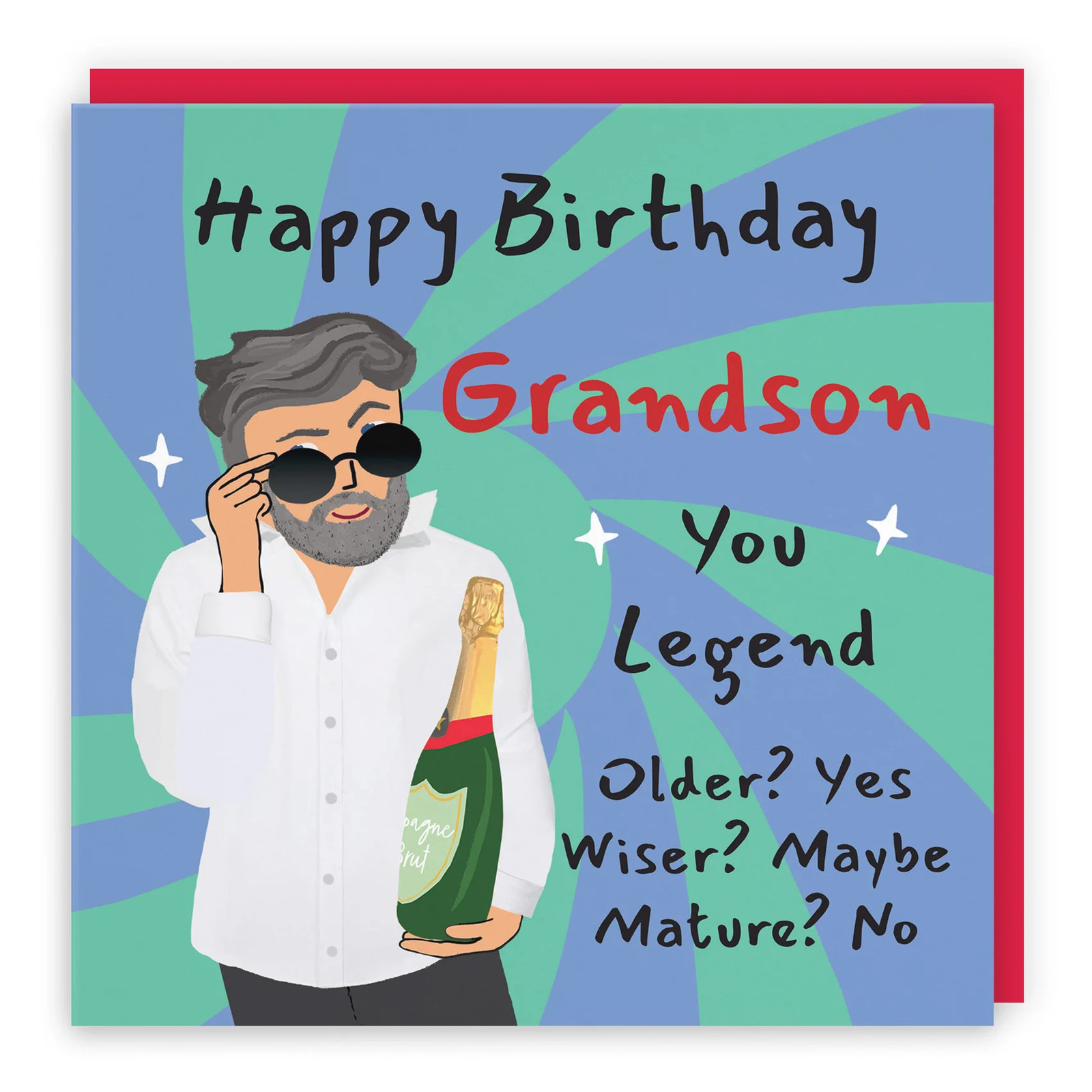 Grandson Birthday Card Cool Dude Laugh Out Loud
