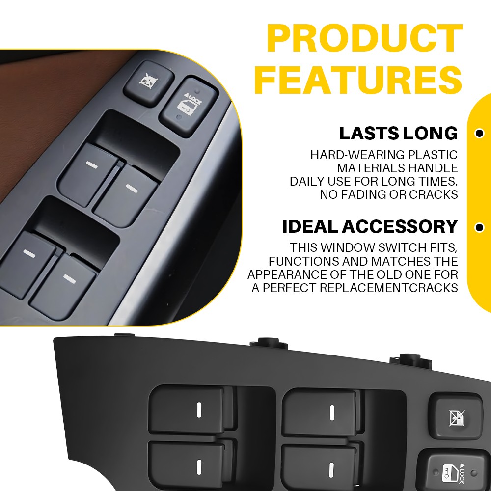 Front Left Master Main Power Window Switch For 2010-2013 Kia Forte 93570-1M100WK