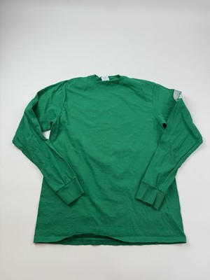 Trader Joe's Shirt Mens Medium Green Long Sleeve Logo Graphic Tee Crewneck