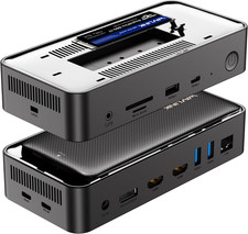 8K Triple Monitor Docking Station  12-in-1 USB-C Hub for MacBook Pro/Air