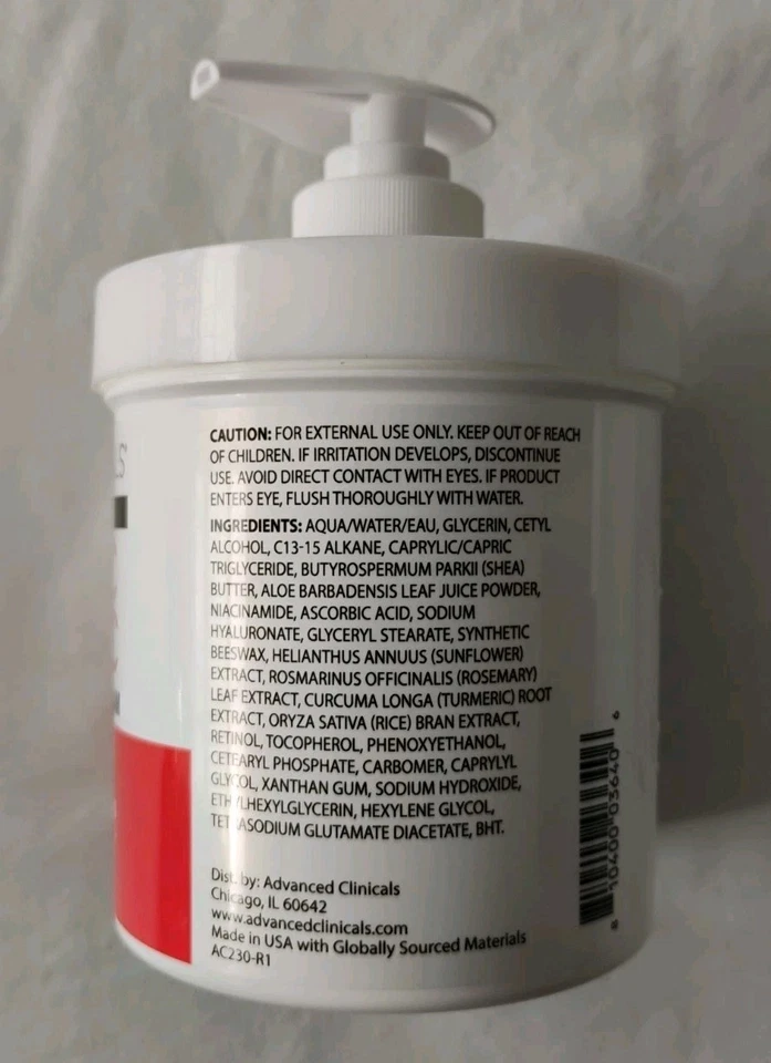 ADVANCED CLINICS VITAMINA C + CÚRCUMA CARA CUERPO Y CREMA ILUMINADORA 15 fl oz Foto 3 de 4