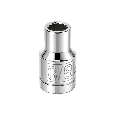 Powerbuilt 1/2 Inch Drive x 3/8 Inch 12 Point Shallow Socket - 642038