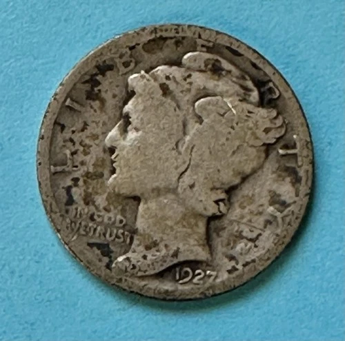 1927 Mercury Dime. 90% Silver. Good Condition. Charity Auction/Animal Rescue.