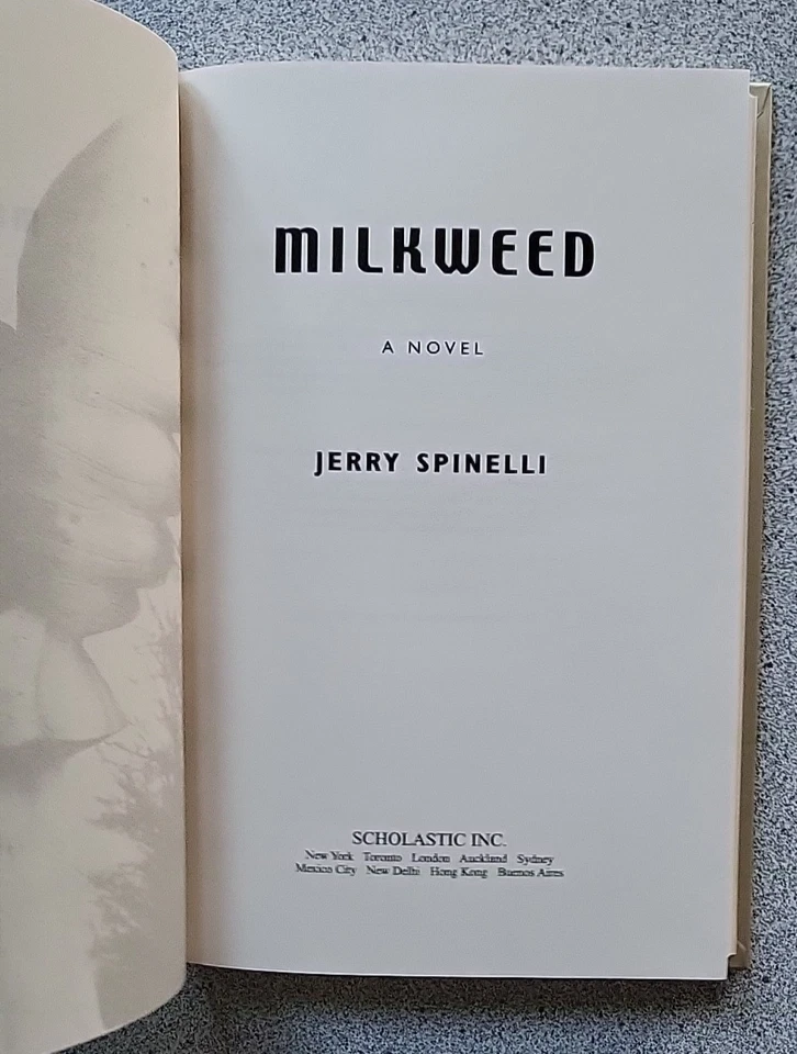 New! 2004 MILKWEED b Jerry Spinelli Scholastic : 1st print HB children's book - Image 3 of 4