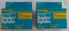 (2) NEW Powerfast 1/2'' Heavy Duty Staples 36121 (1000 Count Box)