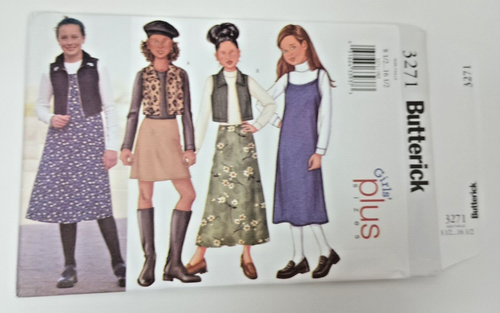 Butterick 3271 Girls Plus Sewing Pattern New Size 8.5-16.5   Envelope Damage - Foto 2 di 5