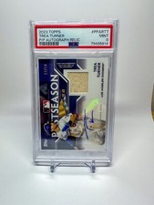 2023 Topps Trea Turner Postseason Performance Auto Bat Relic /50 PSA 9 LOW POP