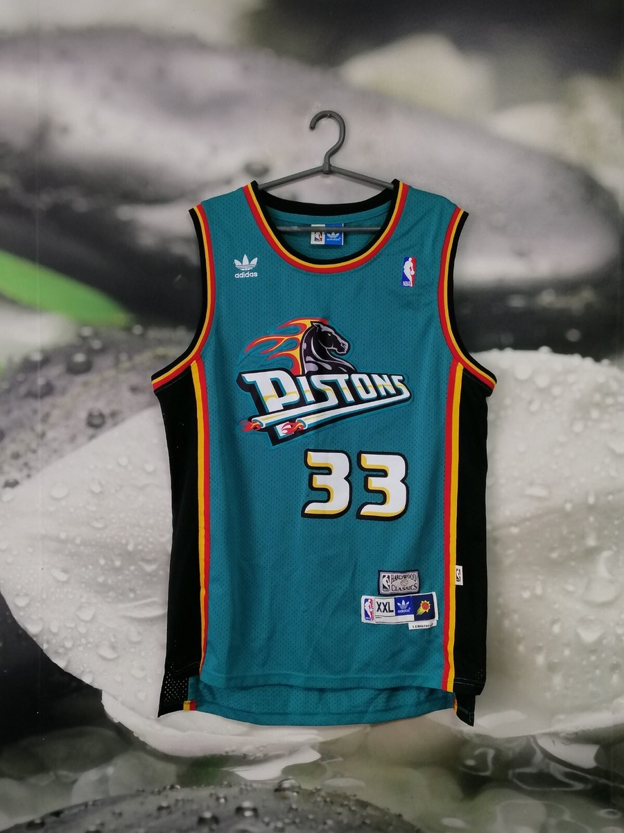 Detroit Pistons NBA shirt jersey Hardwood Classics Adidas #33 Hill
