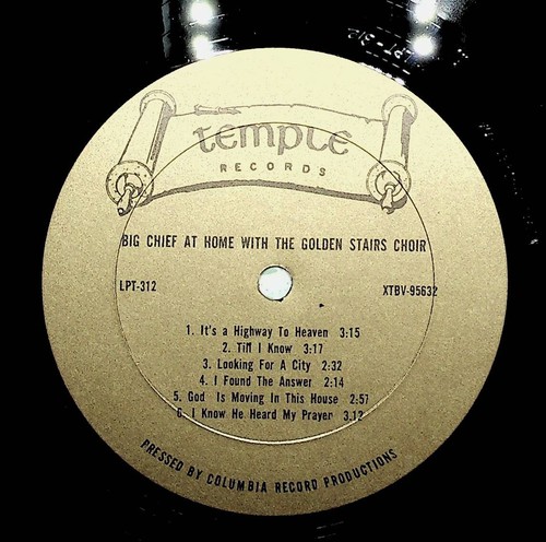 Big Chief At Home With The Golden Stairs Choir Gospel Vinyl LP Record VG+ - Picture 4 of 4