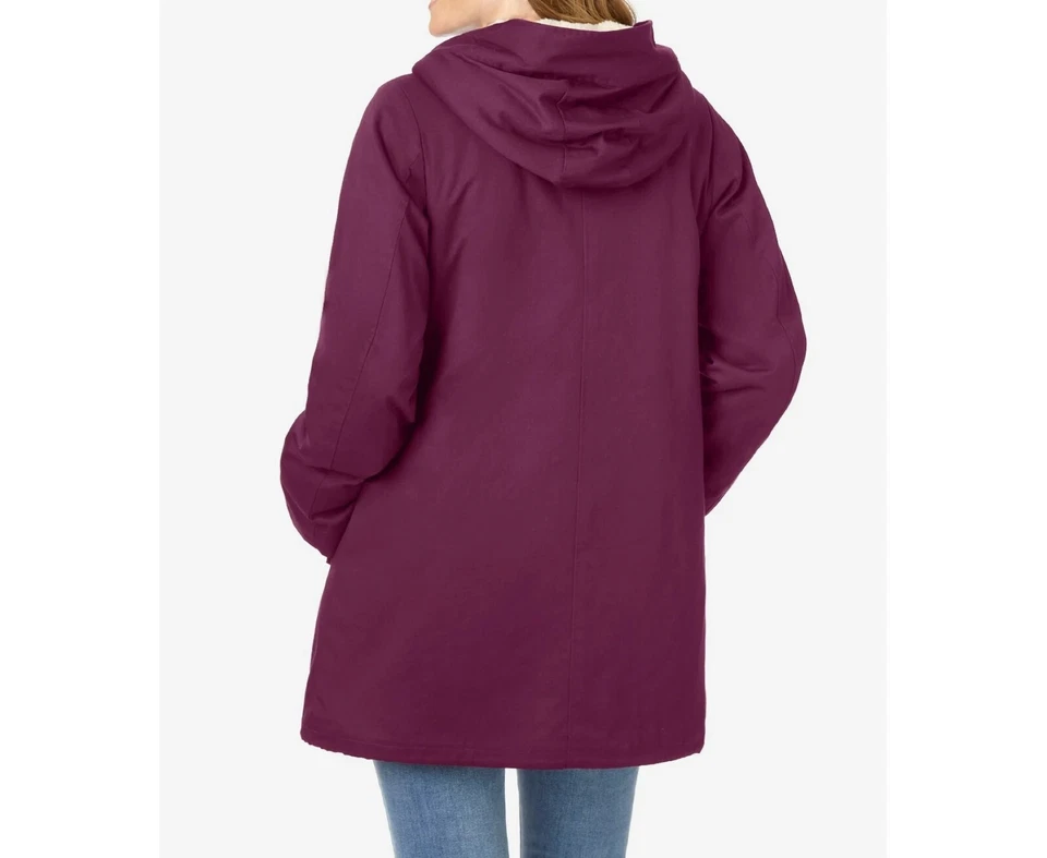 NUEVO Abrigo Chaqueta Mujer Within Mulberry Talla Grande 22W Beréber Forrado en Vellón Capucha Foto 3 de 4