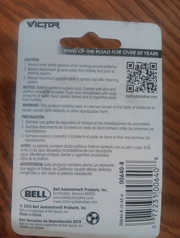 Terminal de batería Victor Heavy Duty 00640-8 nuevo en paquete Foto 2 de 2