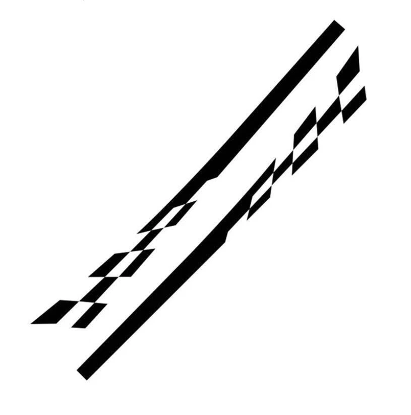 2 PCS Car Door Side Skirt Sticker For Mazda 2 Sport Racing Stripes Vinyl Decals - Imagem 2 de 4