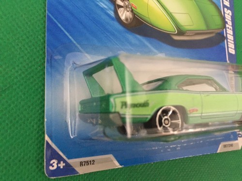 2010 Hot Wheels #87 Muscle Mania 70 PLYMOUTH SUPERBIRD Green STICKER PRICE B153 - 第 4/10 張圖片